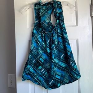 Beautiful silk-polyester racerback tank